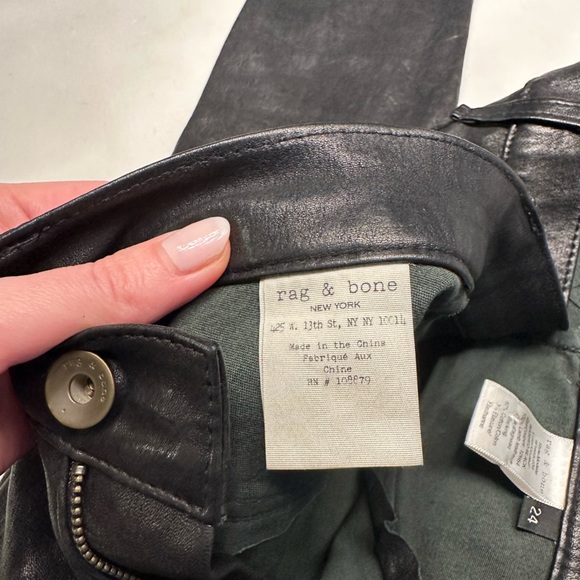 Rag & Bone lambskin leather skinny pants - Picture 7 of 9